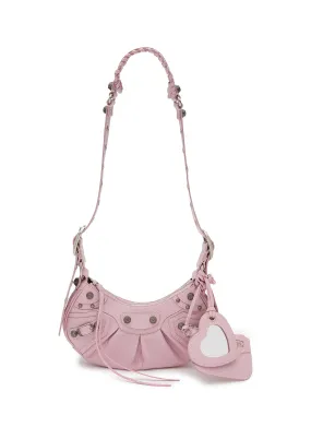 -----------BALENCIAGA ---- ------------LIGHT PINK ----Le Cagole XS Leather Shoulder Bag --