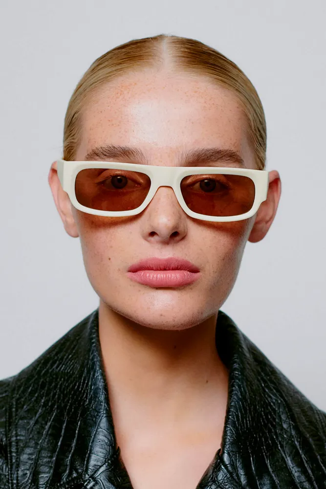 A Kjaerbede Jean Cream Sunglasses