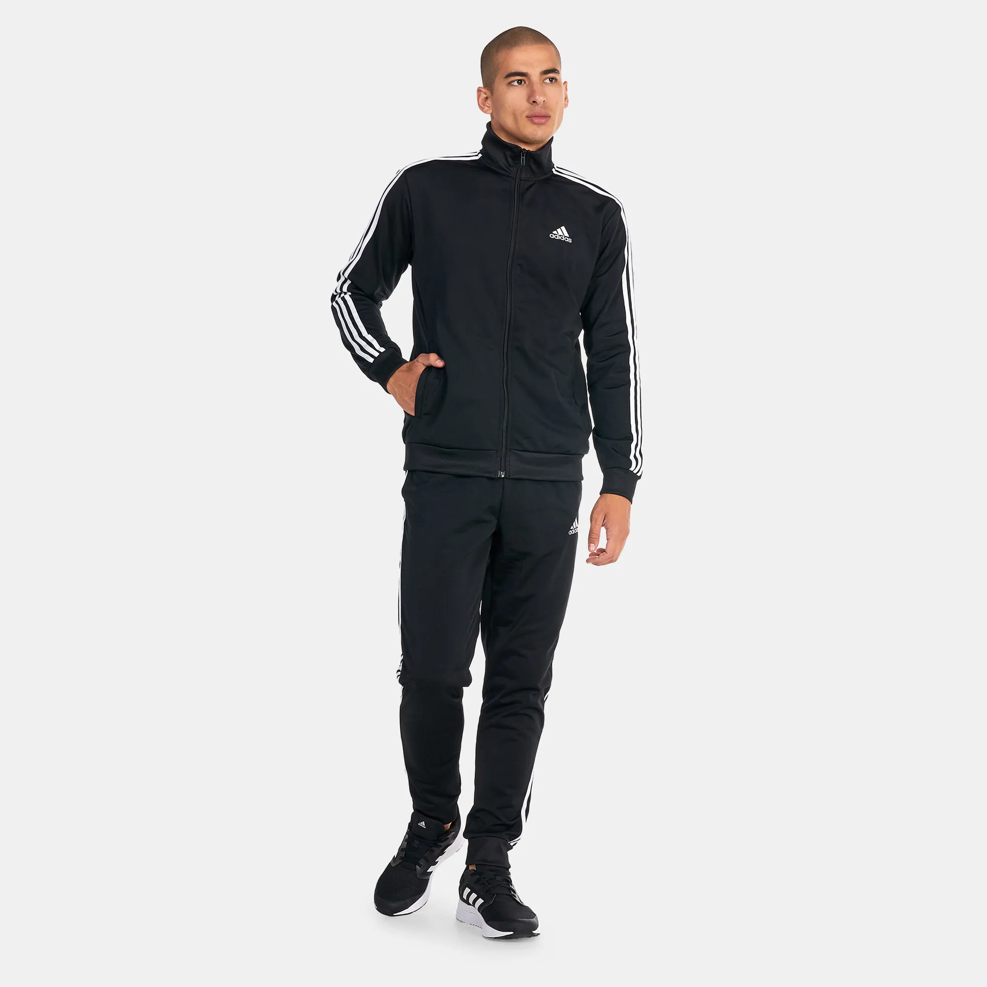 adidas Men's Basic 3-Stripes Tricot Tracksuit