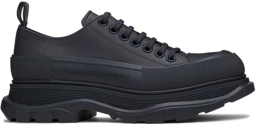 Alexander McQueen Black Tread Slick Sneakers