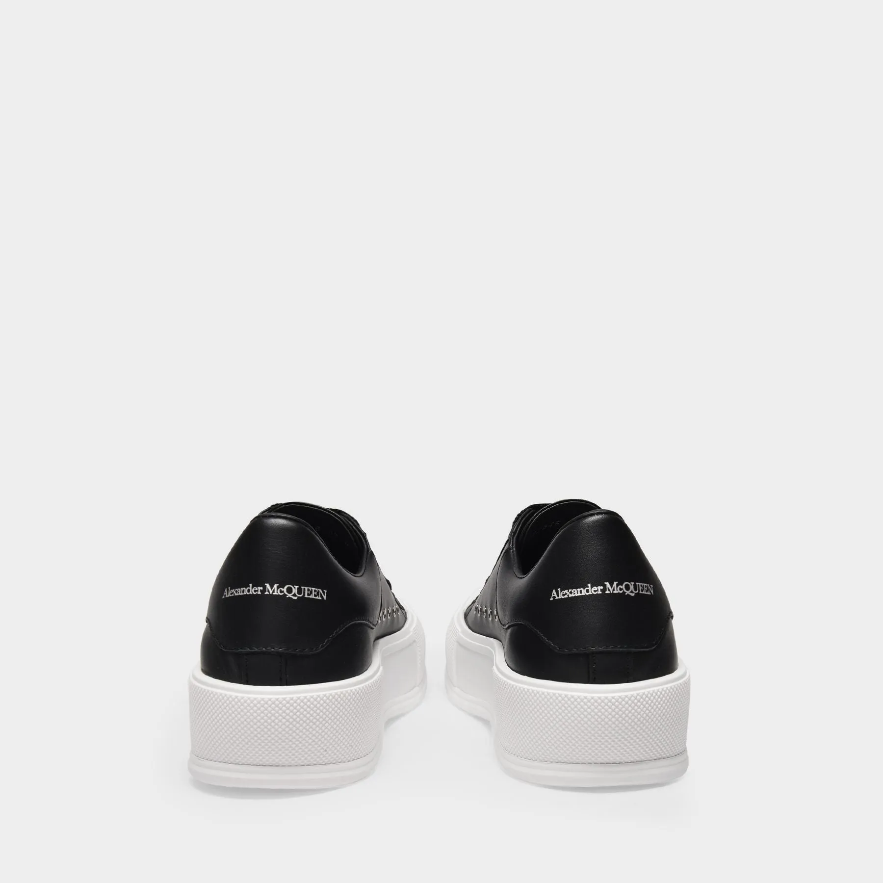 Alexander McQueen  Deck Sneakers in Black Leather