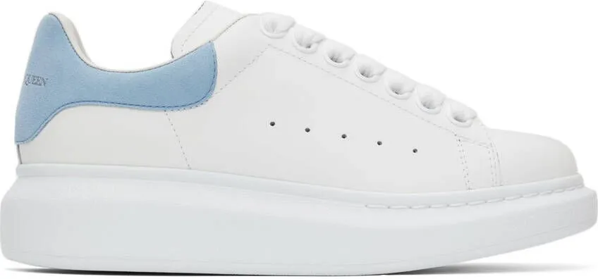 Alexander McQueen White & Blue Oversized Sneakers