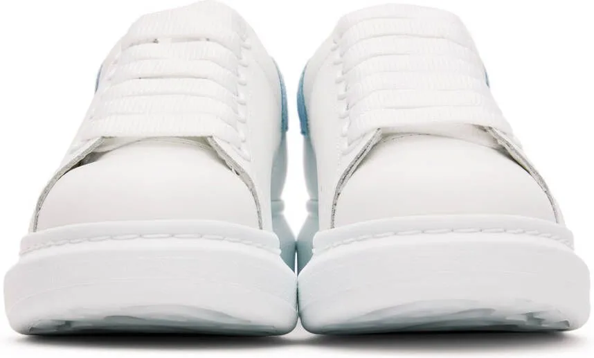 Alexander McQueen White & Blue Oversized Sneakers