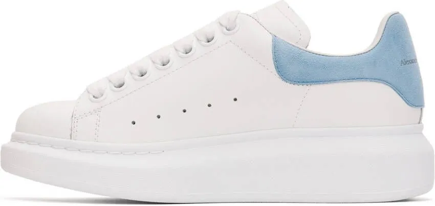 Alexander McQueen White & Blue Oversized Sneakers