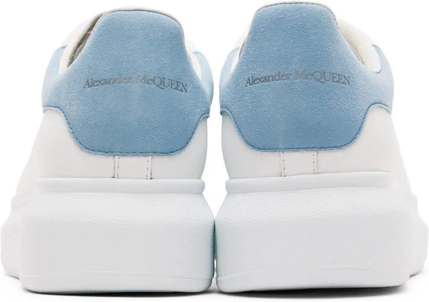 Alexander McQueen White & Blue Oversized Sneakers