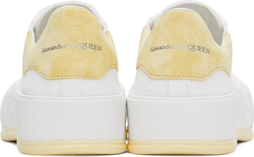 Alexander McQueen White & Yellow Plimsoll Sneakers