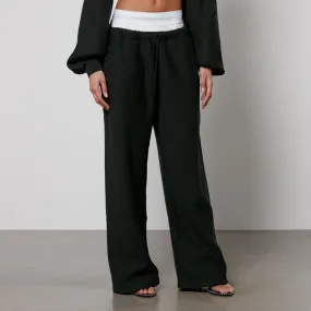 Alexander Wang Logo-Jacquard Exposed-Brief Wide Leg Joggers - XXS | Coggles