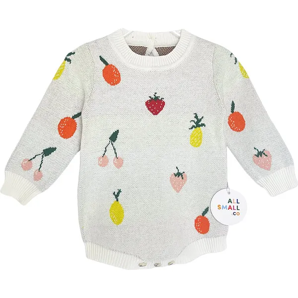 All Small Co Fruit Stand Romper, Prints