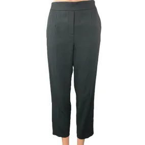 Aritzia Babaton Black Straight High Waist Pull On Crop Trousers Dress Pants 8