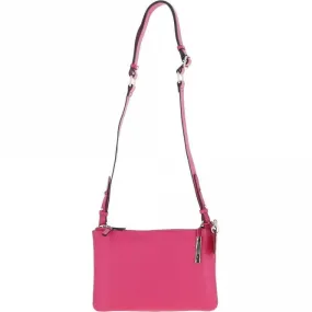 Ashwood Ladies Two Sections Leather Shoulder Bag Raspberry: J-18