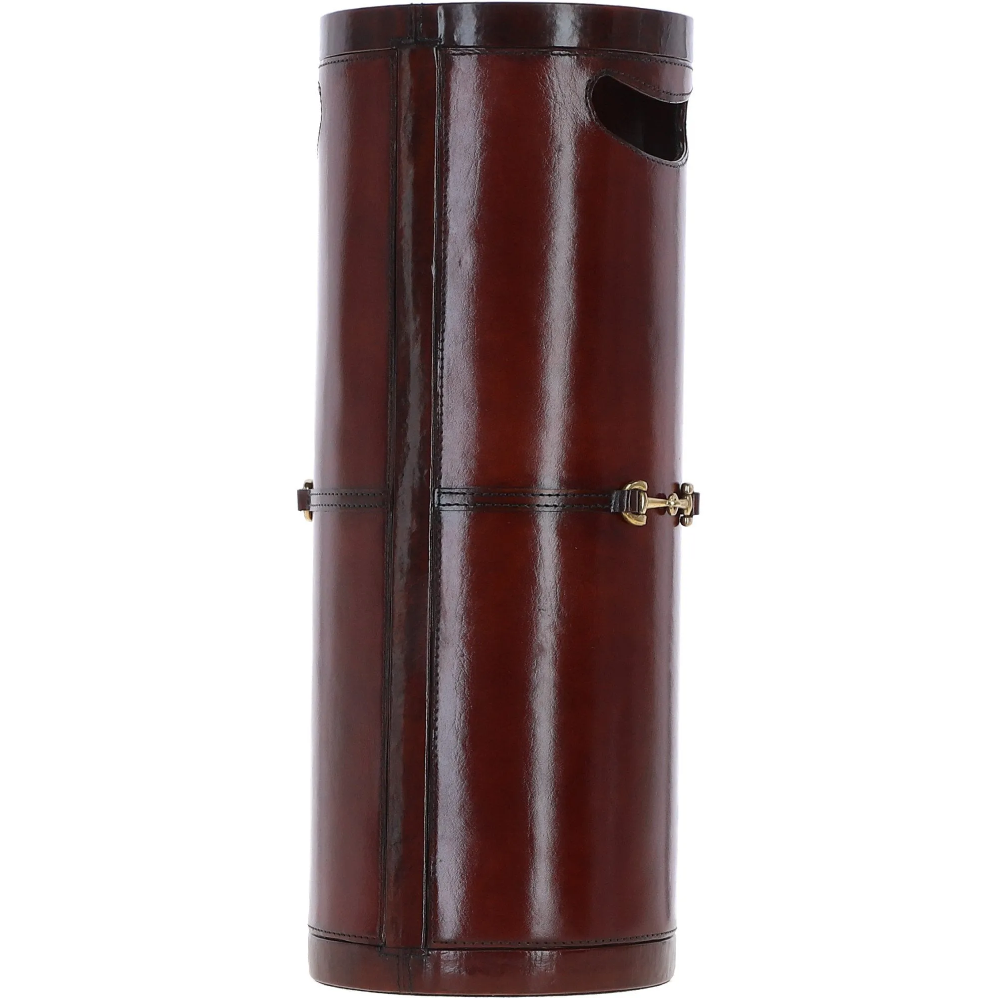 Ashwood Leather Elegant Handcrafted Round Umbrella Holder Chestnut: LF-138