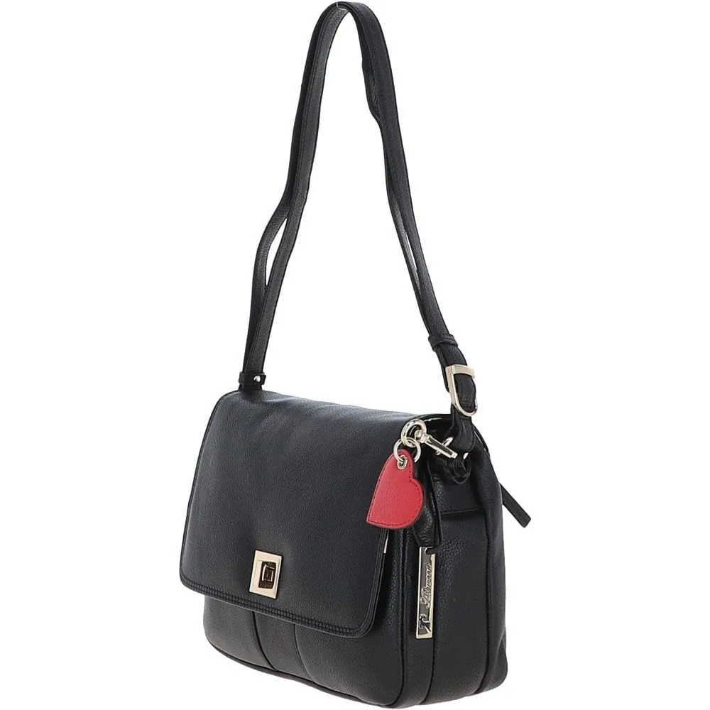 Ashwood Womens Leather Shoulder Work Bag Black: 52777-A