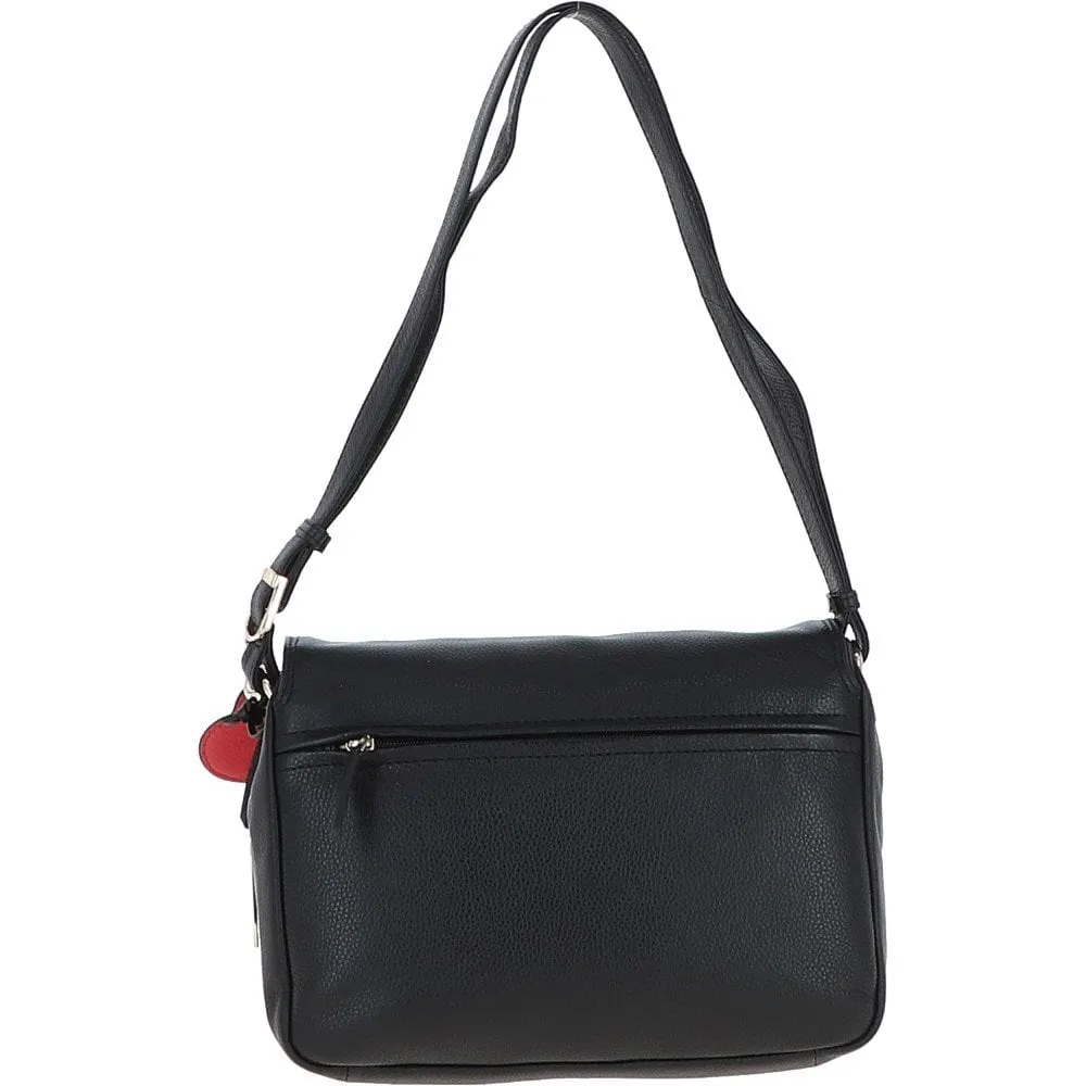 Ashwood Womens Leather Shoulder Work Bag Black: 52777-A