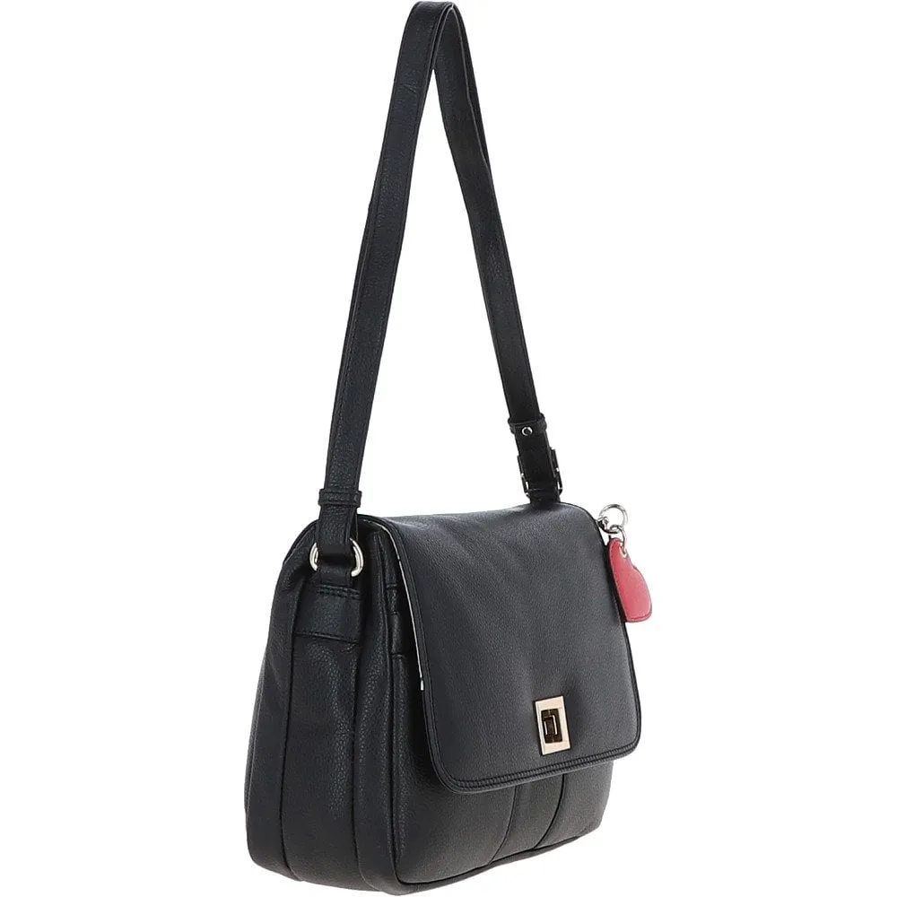 Ashwood Womens Leather Shoulder Work Bag Black: 52777-A