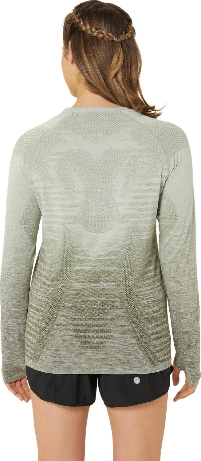 Asics Women's Seamless LS Top Mantle Green/Olive Grey | Buy Asics Women's Seamless LS Top Mantle Green/Olive Grey here