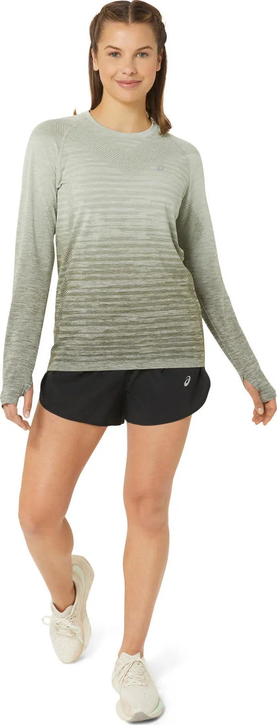 Asics Women's Seamless LS Top Mantle Green/Olive Grey | Buy Asics Women's Seamless LS Top Mantle Green/Olive Grey here