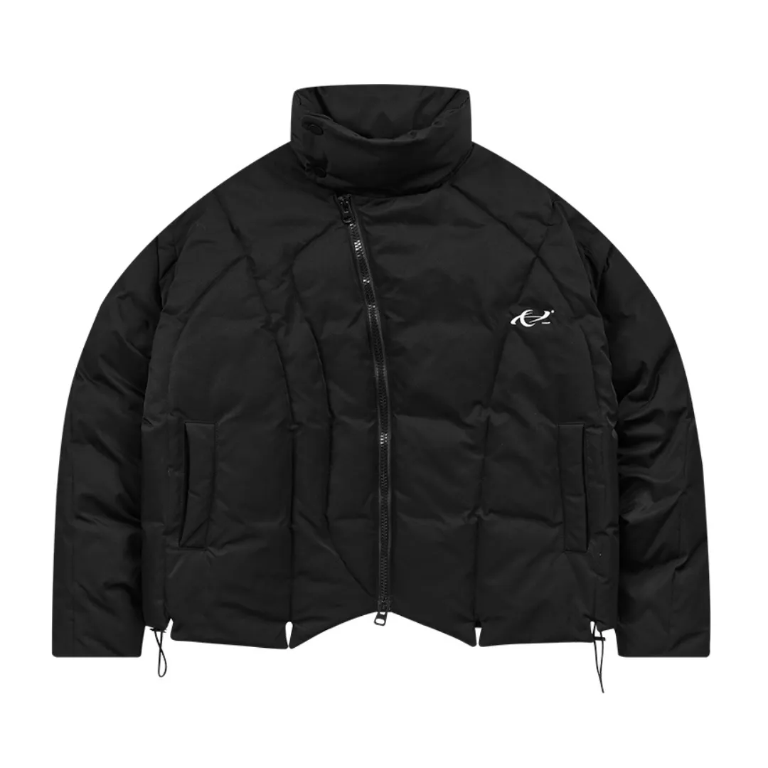 Asymmetrical Zipper Stitched Padded Jacket