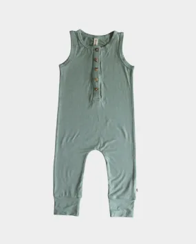 Babysprouts Henley Tank Romper - Seagreen