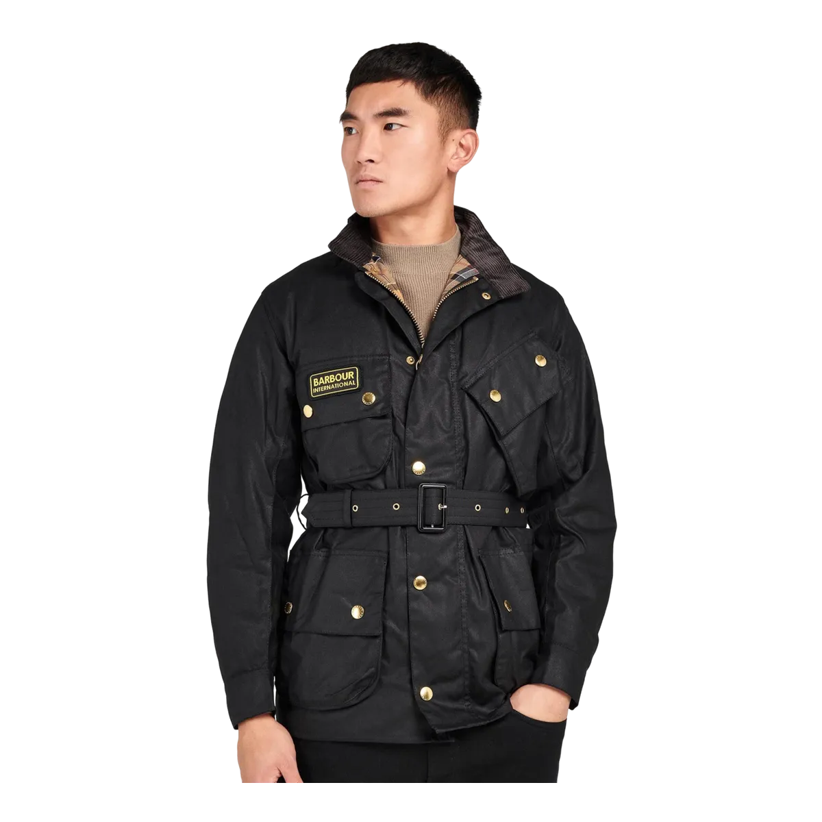 Barbour International Original Waxed Jacket in Black