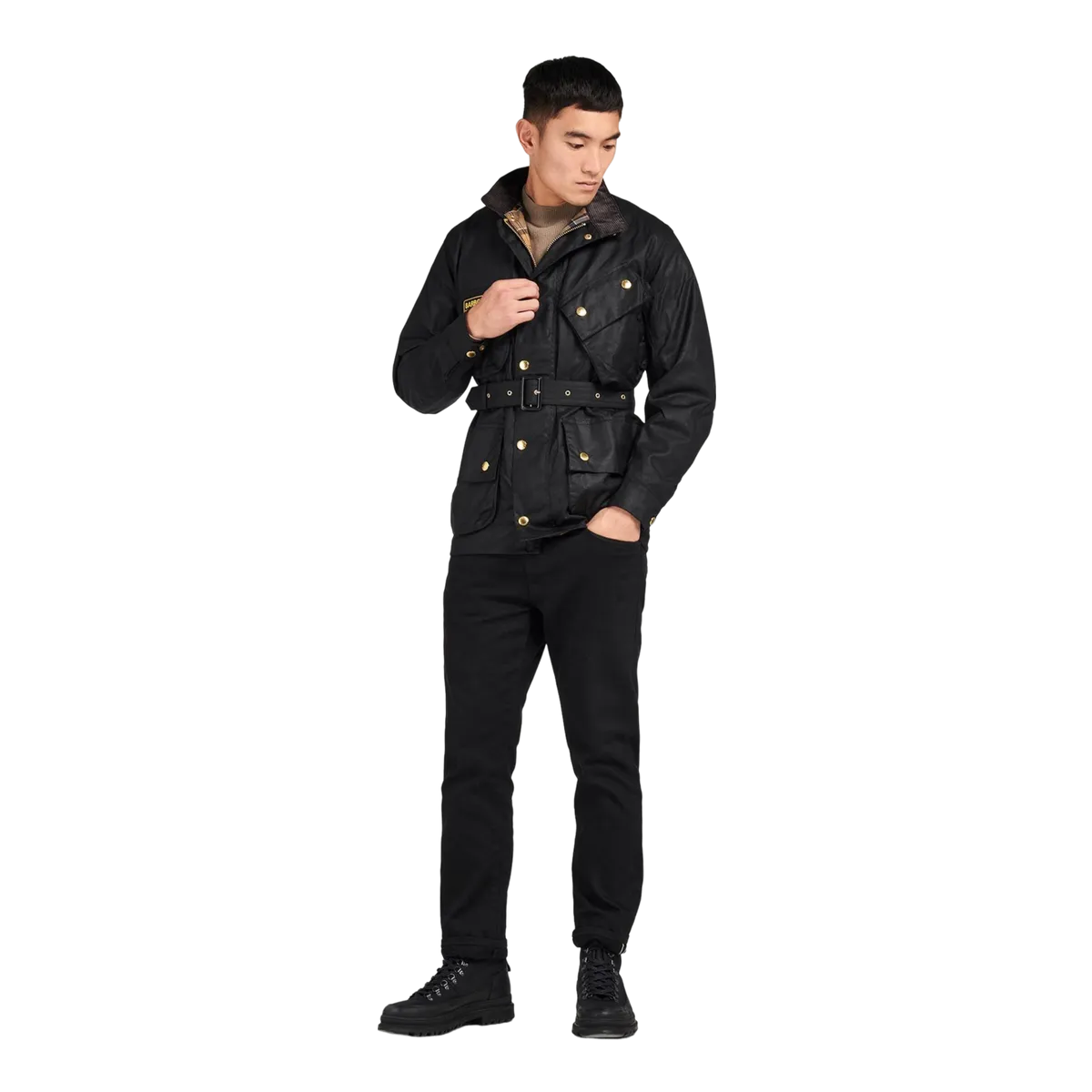 Barbour International Original Waxed Jacket in Black