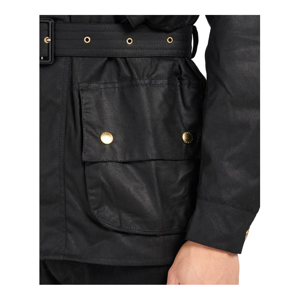 Barbour International Original Waxed Jacket in Black