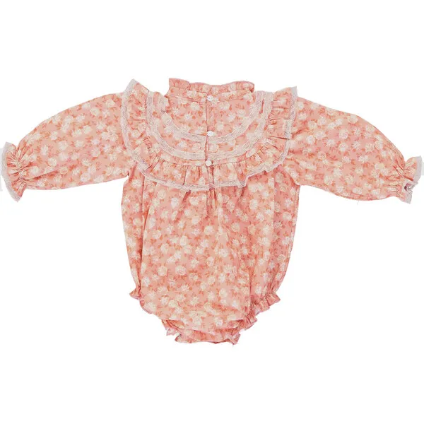 Bebe Organic Millie Romper, Powder Roses