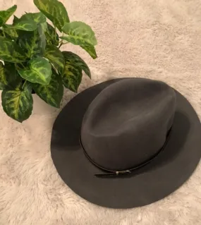 Beige or gray felt hat