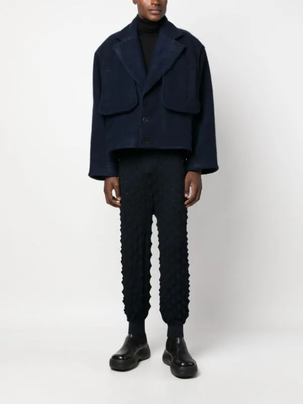 Big Bag Jacket - Navy Black Melange Orange