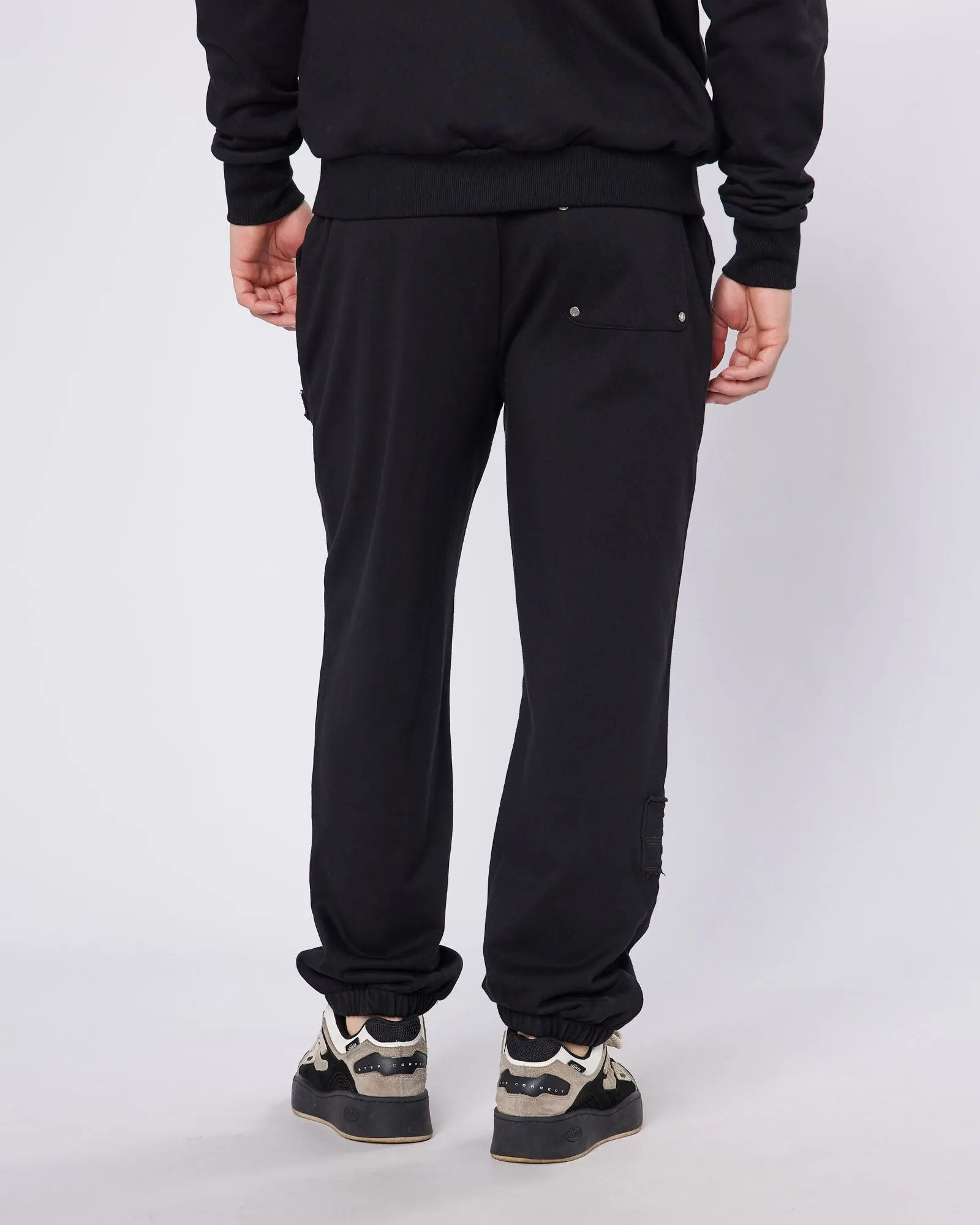 Black Relaxed Rivet OG Joggers