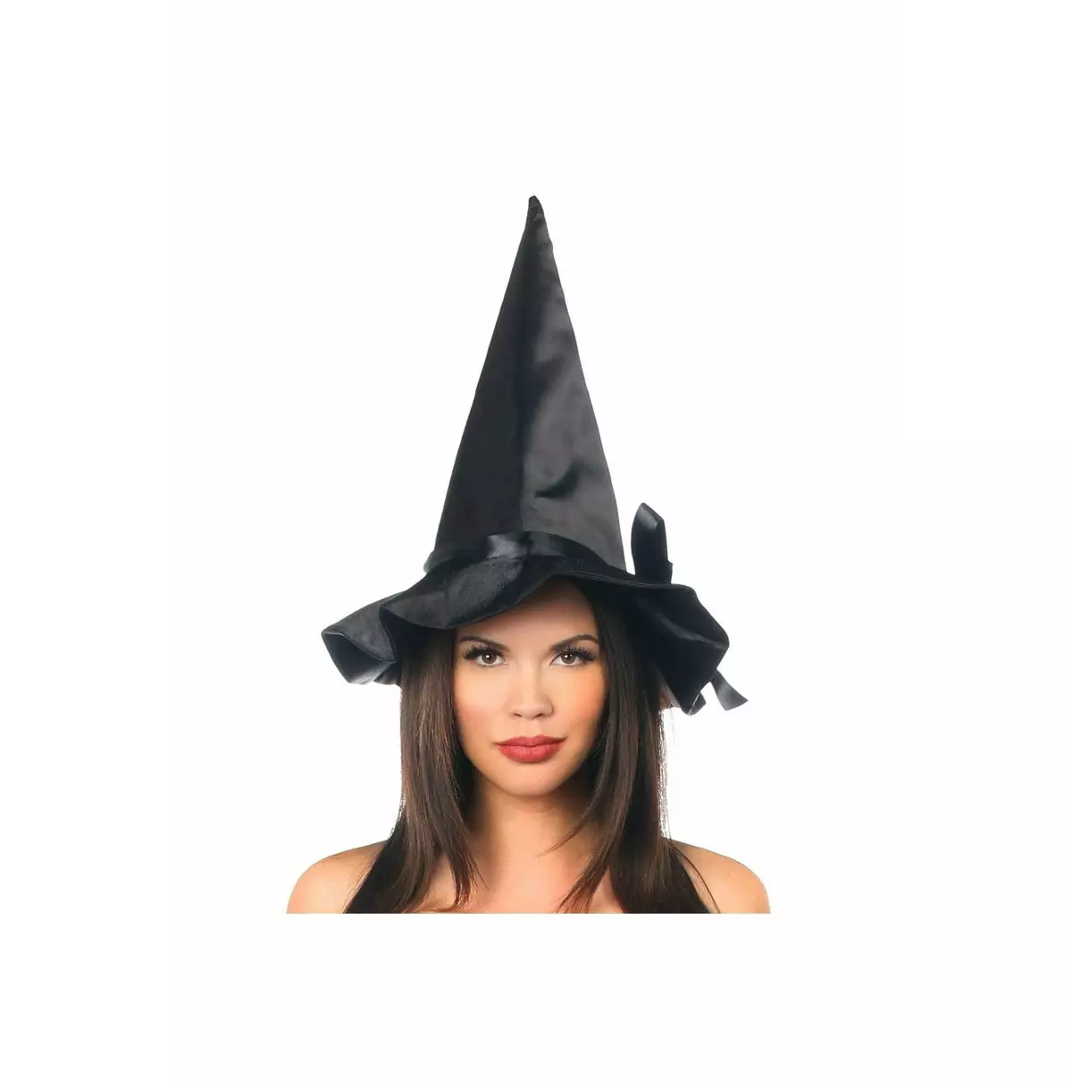 Black Satin Ribbon Witch Hat