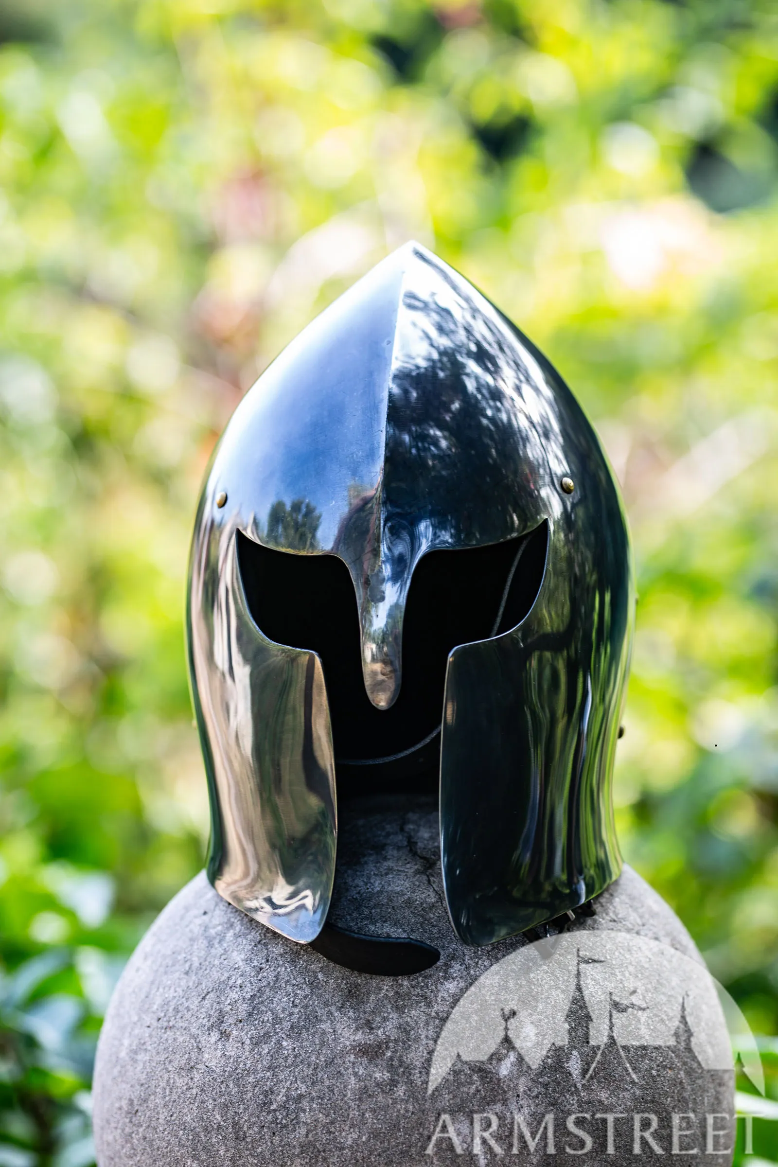 Blackened Fantasy barbute Helmet