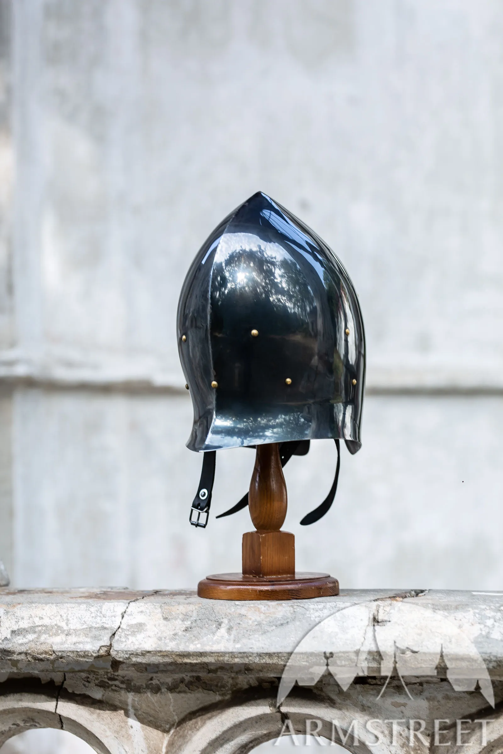 Blackened Fantasy barbute Helmet