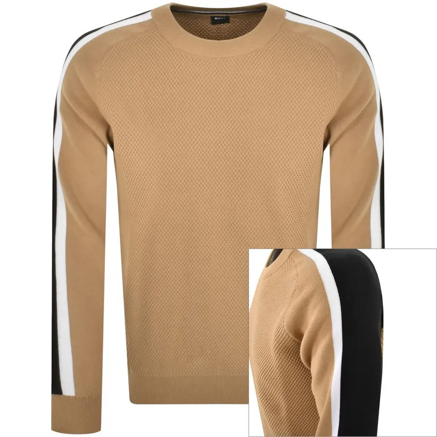 BOSS Pontevico Knit Jumper Beige