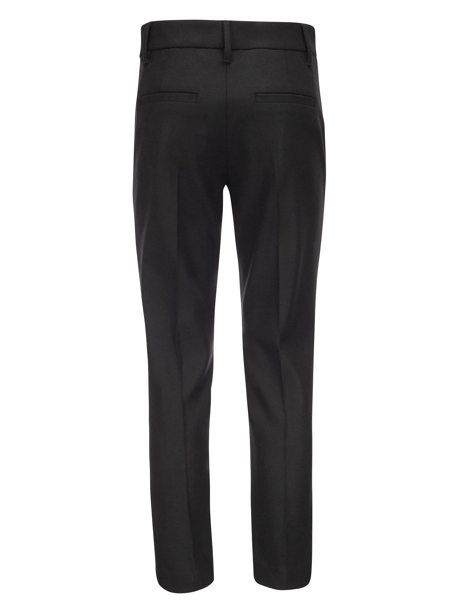 Brunello Cucinelli    Brunello Cucinelli Slim Cigarette Trousers In Stretch Virgin Wool Cover Up With Ankle Slit