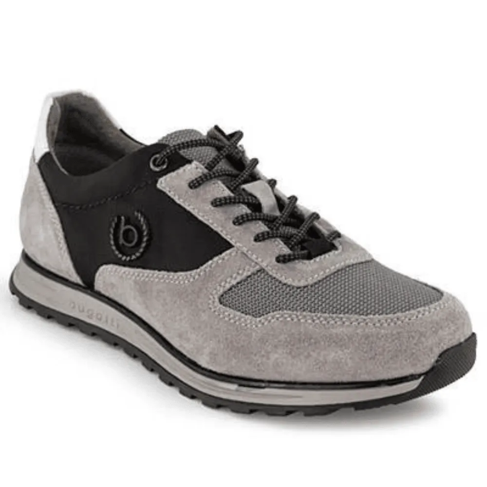 Bugatti Mens Cirino Grey and Black Trainers