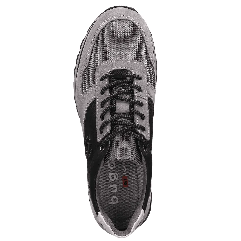 Bugatti Mens Cirino Grey and Black Trainers