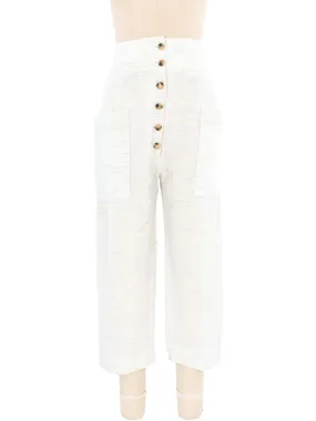 Celine Cropped Linen Trousers