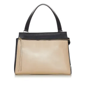 Celine Medium Edge Bicolor Leather Handbag (SHG-37339)