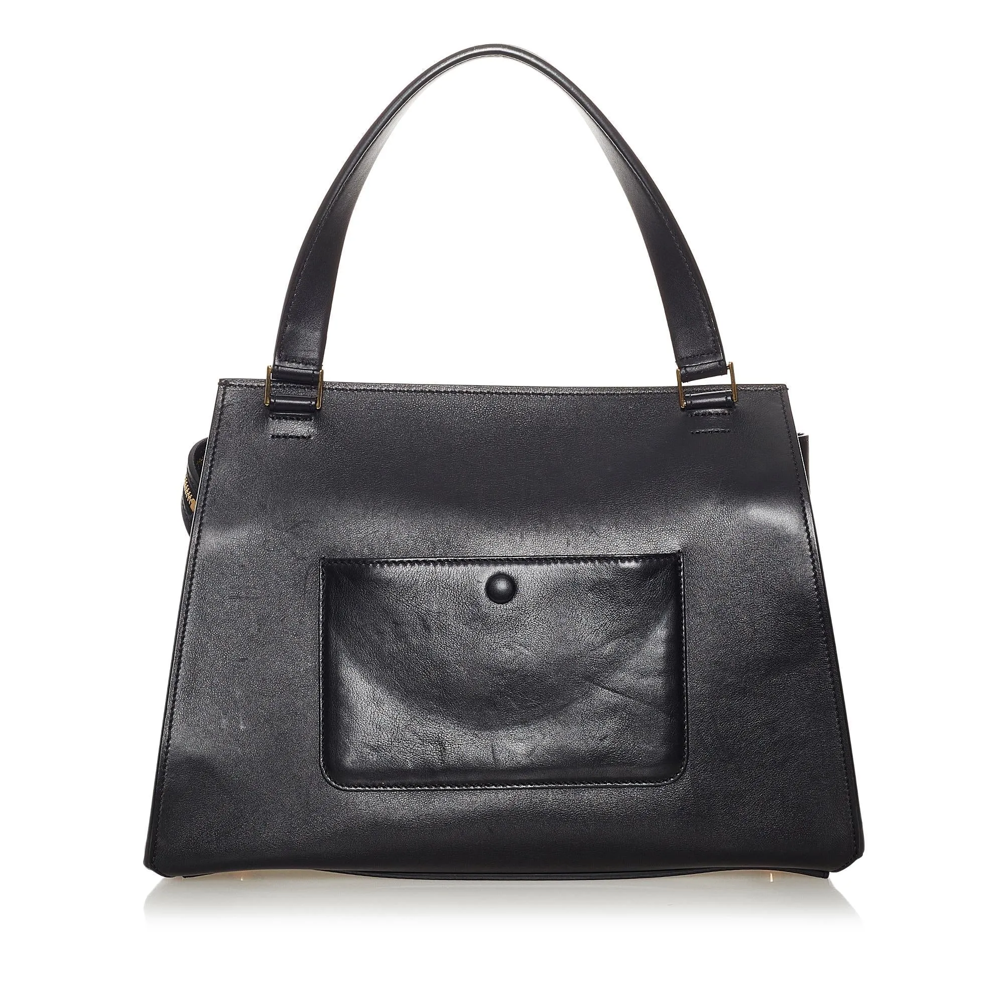 Celine Medium Edge Bicolor Leather Handbag (SHG-37339)