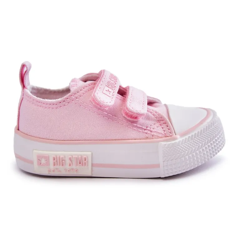 Children's Cloth Sneakers With Velcro Big Star KK374083 Pink