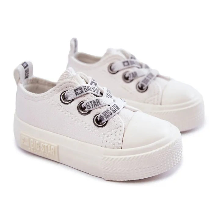 Children's Leather Sneakers Big Star KK374058 White