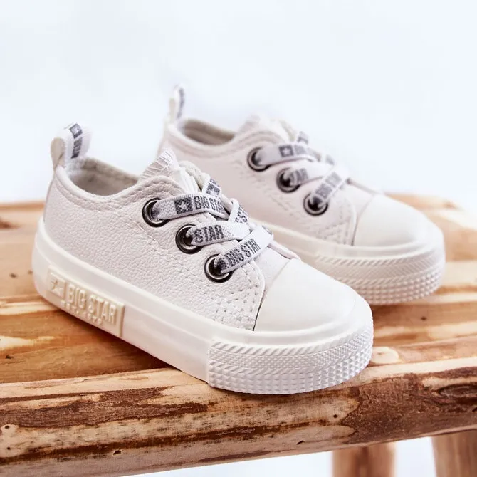 Children's Leather Sneakers Big Star KK374058 White