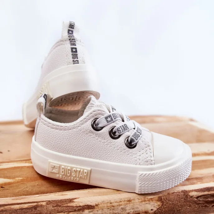 Children's Leather Sneakers Big Star KK374058 White