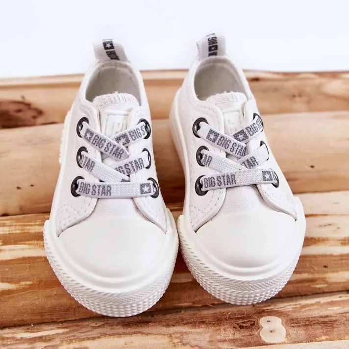 Children's Leather Sneakers Big Star KK374058 White