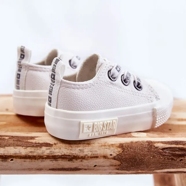 Children's Leather Sneakers Big Star KK374058 White