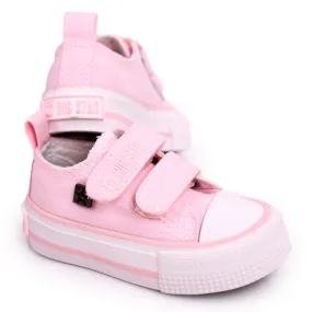 Children's Low Sneakers With Velcro Big Star HH374203 Pink