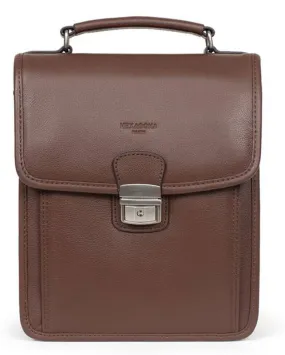 Chocolate cowhide leather bag 463892