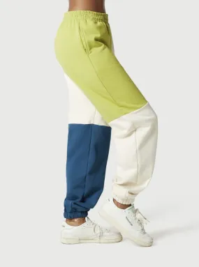 Color Block Ivory Combo Joggers -Made in USA  CLEARANCE FINAL SALE