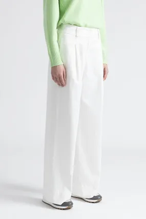 Cotton, silk and tencel palazzo trousers