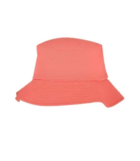 Cotton twill bucket hat spiced coral Flexfit